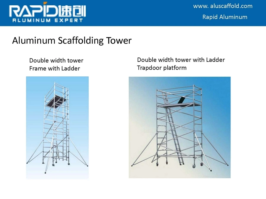 Construction Aluminium Mobile Tower System Plank Frame Steps Set Scaffold