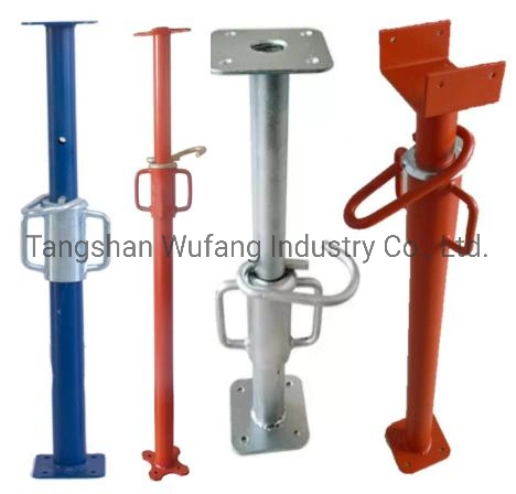 Tianjin Factory 2200-3900mm Painted Pipe Support Shoring Props Jack Adjustable Steel Push Pull Props