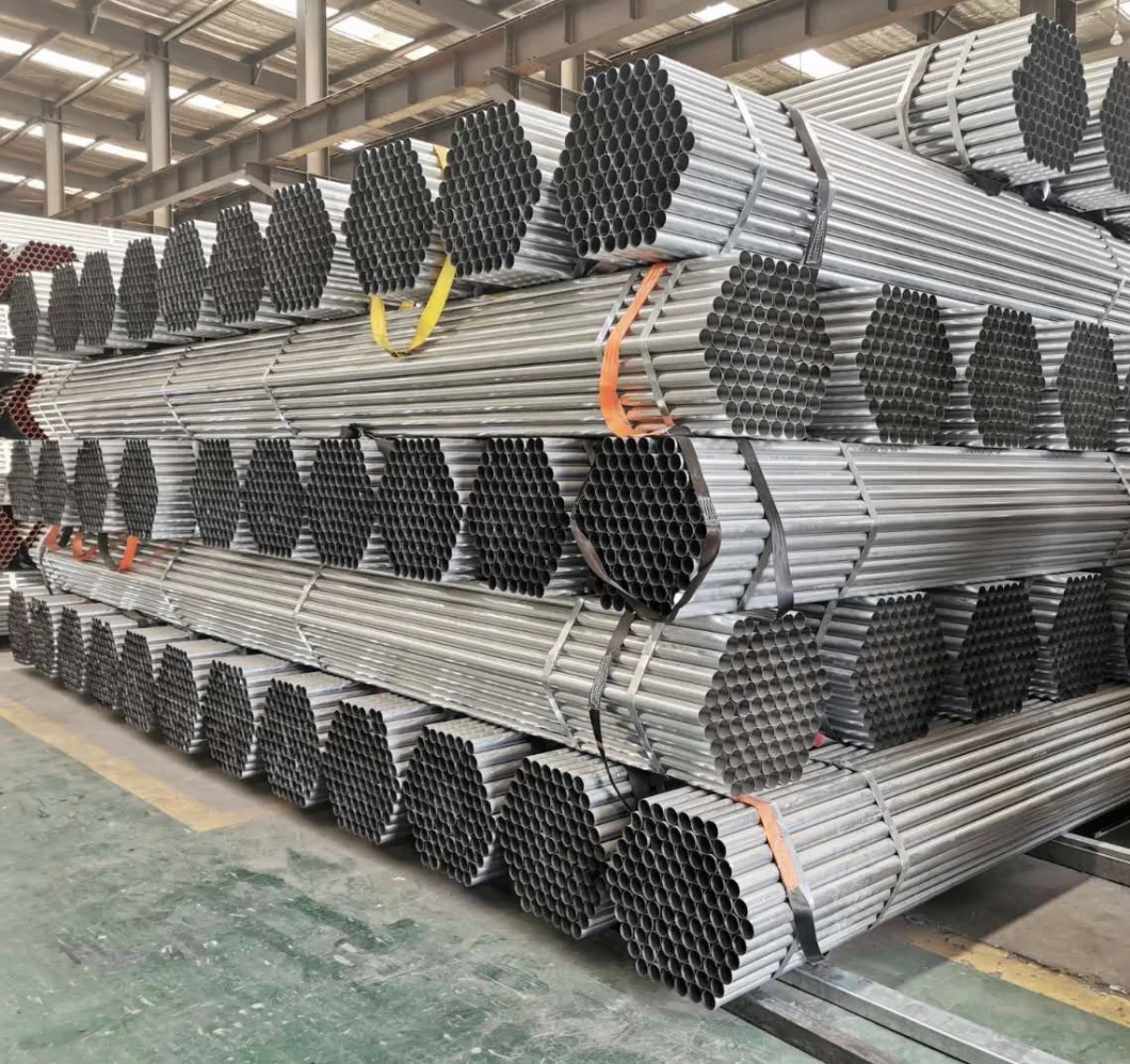 Q195 Q195b ASTM JIS G3466 Carbon Steel ERW Welded Galvanized Steel Pipe for Scaffolding and Construction