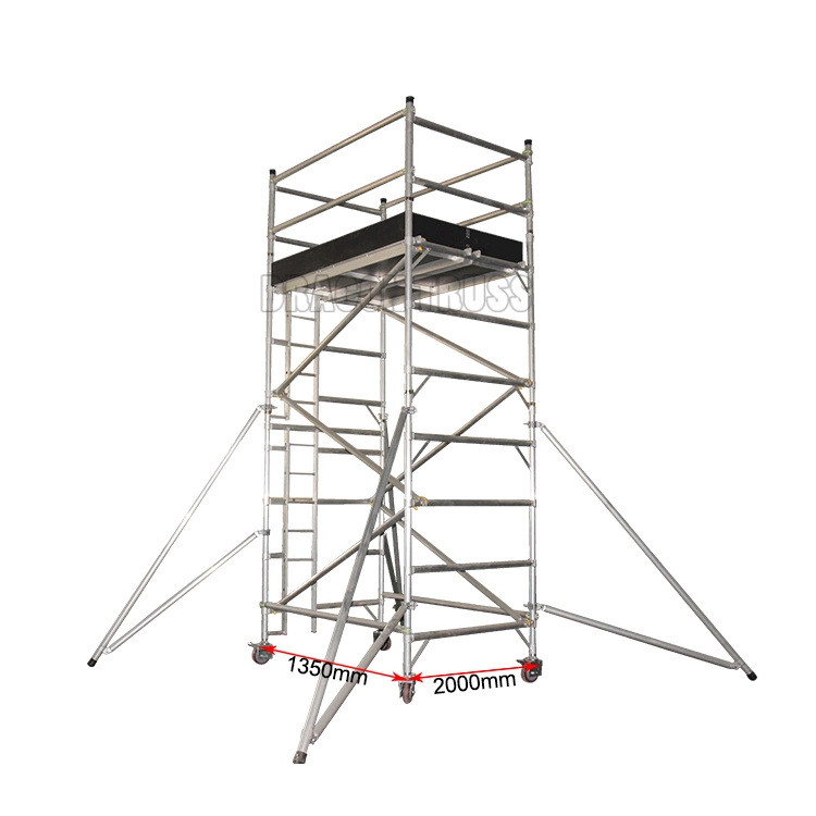 Wholesale Custom New Portable Hot Sale Aluminum Moving Mobile Scaffold with Safety Ladder CE TUV SGS