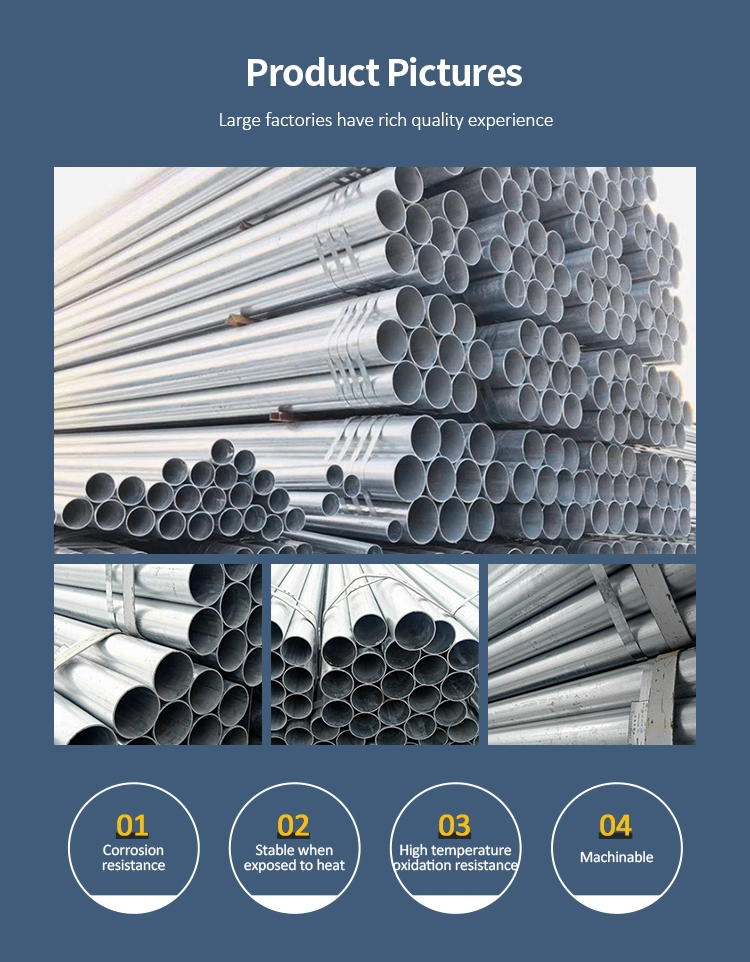 Scaffolding Pipe Load Capacity Hot DIP Galvanized Gi Gl Steel Pipe