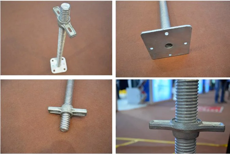 U Head Base Jack Hollow and Solid Scaffolding Steel Screw Base Jack for Construction