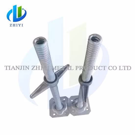 Poids de base d'échafaudage en acier Jack de base à vis réglable